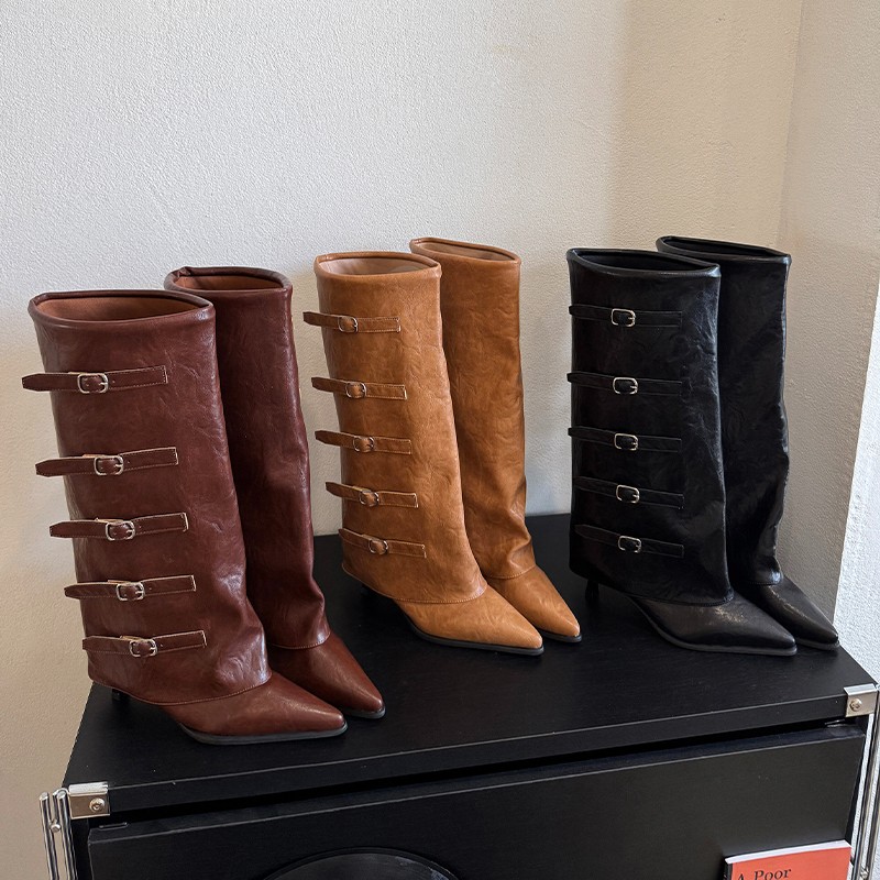 Women'S Fashion Knee High Boots - New Autumn Winter Pointed Toe Boots