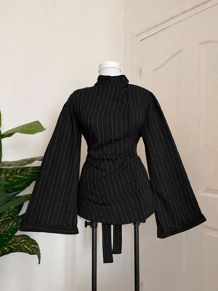 Women Long Sleeve Top Vertical - Women Fashion Necktie review and price