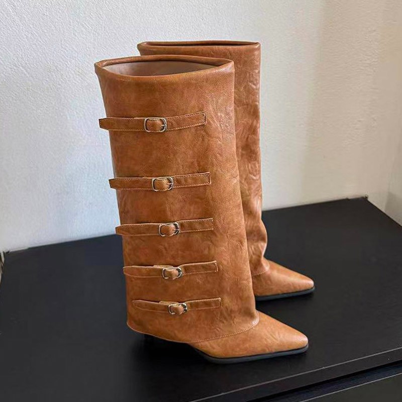 New Autumn Winter Pointed Toe  - Women'S Fashion Knee High Boots review and price