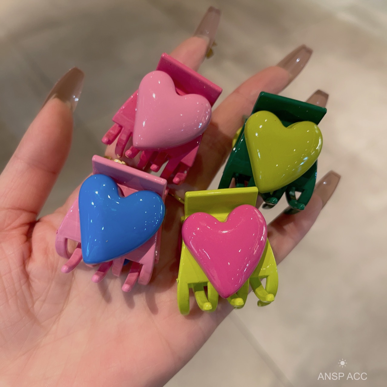 4pcs/set Colorful Heart Shape  - Women'S Fashion Korea review and price